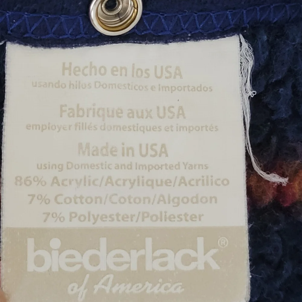 Biederlack Cuddle Wrap Throw Blanket Plaid Snap Zip Up Wearable Snuggie 50x60